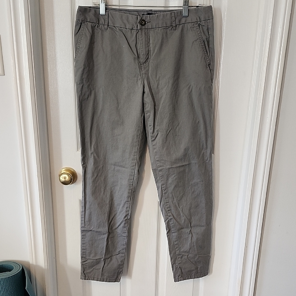 Gray Straight Leg Women's Pants